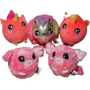 Squeezamals & Amazing Squishee! Plushies Lot of 5 Stuffed Animal Toys